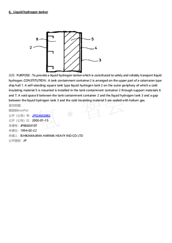 日本液氢船相关专利技术检索及说明（截止2020年2月14日）