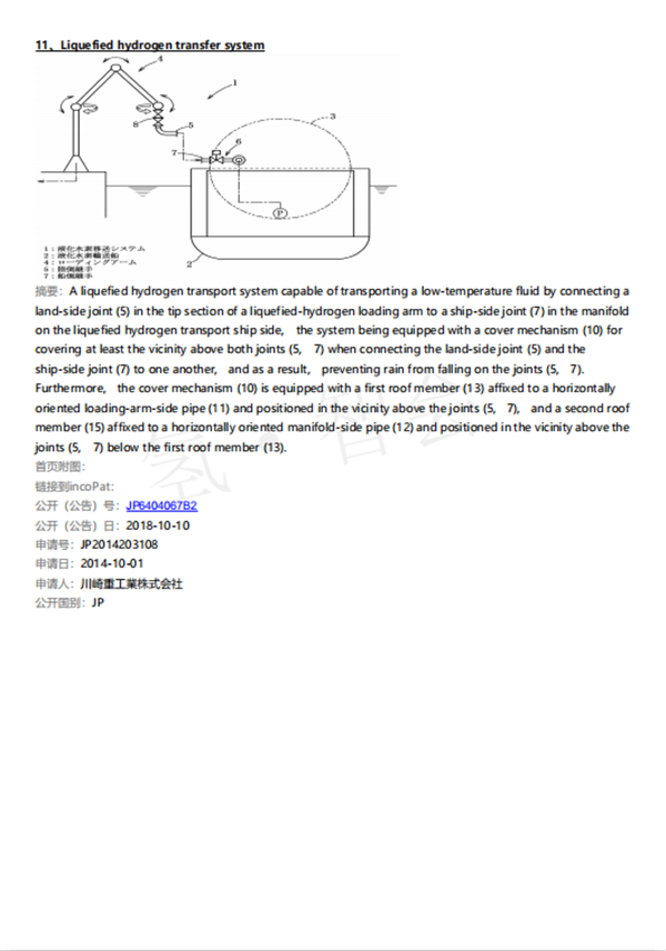日本液氢船相关专利技术检索及说明（截止2020年2月14日）