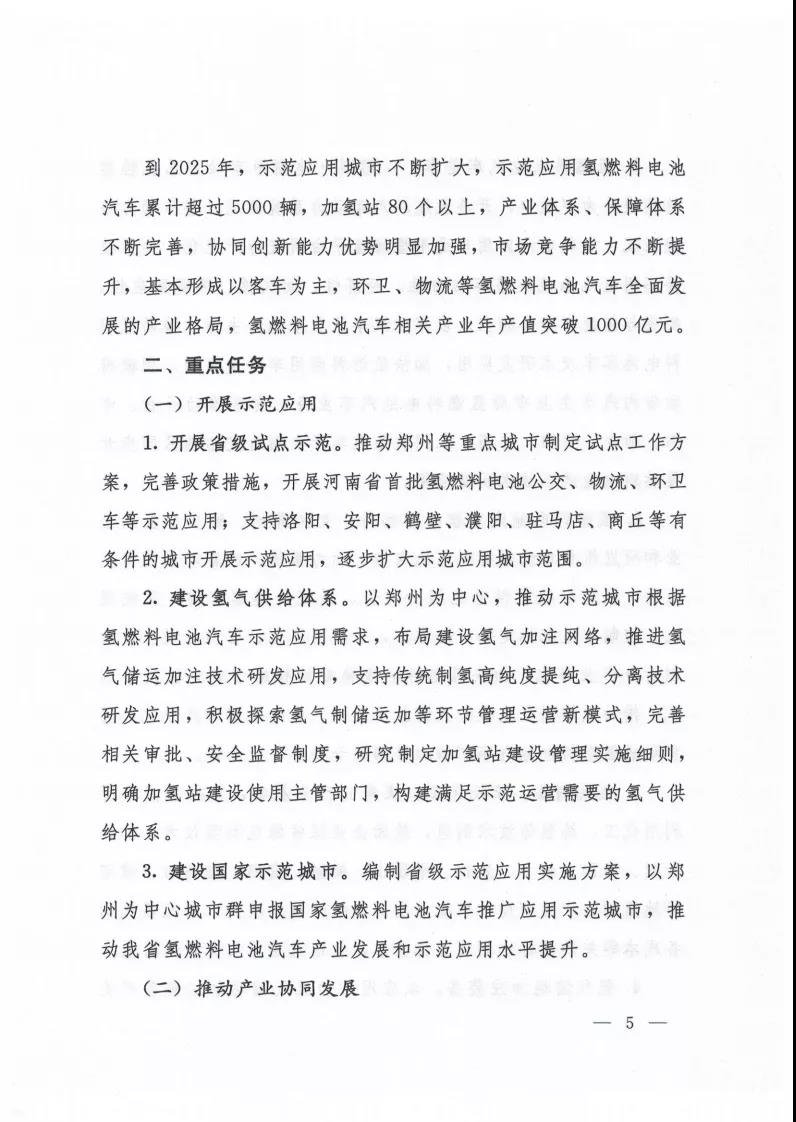 5000辆车80座加氢站 河南省氢燃料电池产业发展行动方案发布