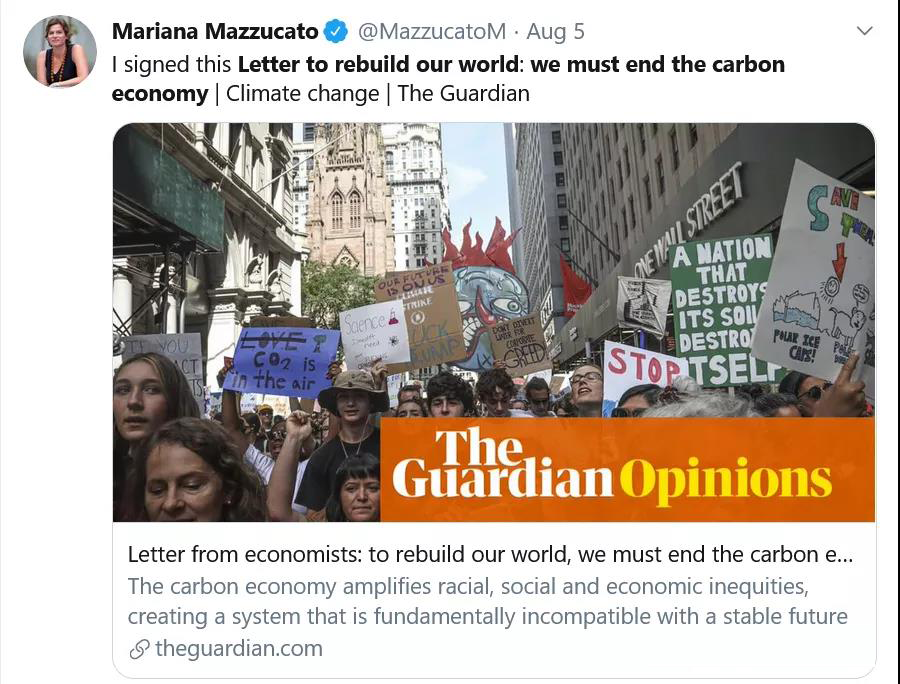全球百余顶尖经济学家呼吁终结碳经济