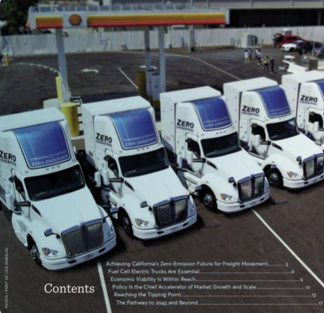 美国加州发布新的8级重型燃料电池卡车基础文件