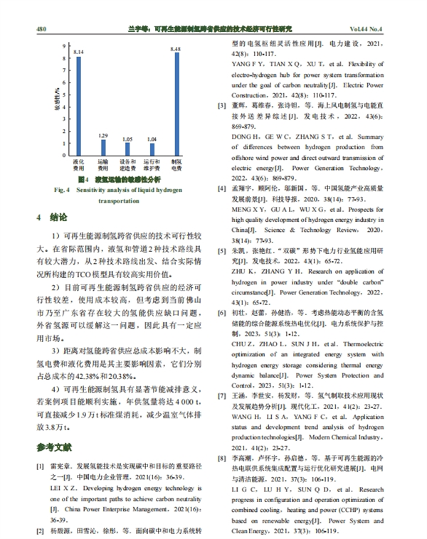 可再生能源制氢跨省供应的技术经济可行性研究