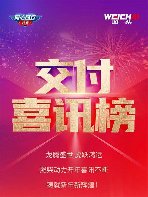 交付喜讯榜 | 潍柴新年交付，全国遍地开花
